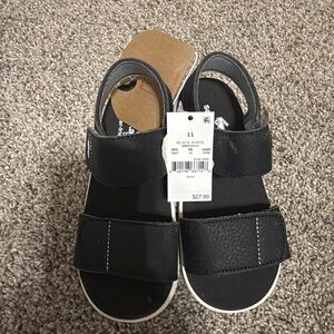 See Kai Run Black and White Kids Sandals
